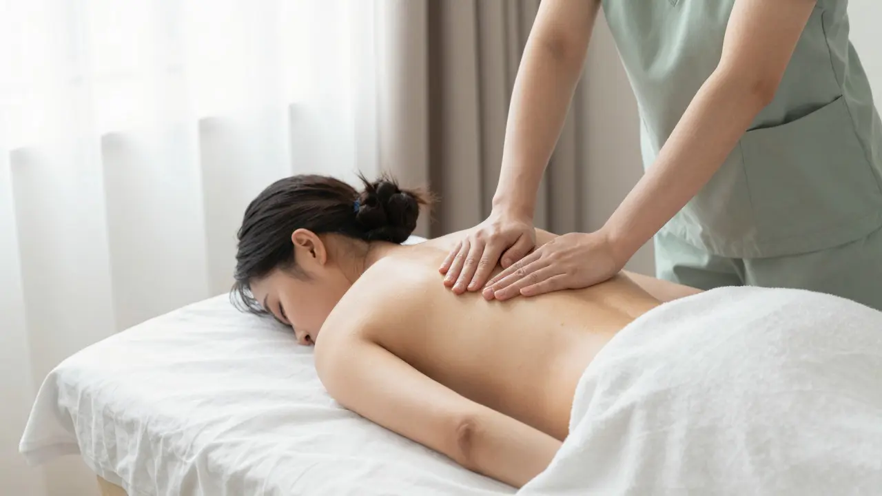 Profesionální tantrická masáž v klidném terapeutickém prostředí