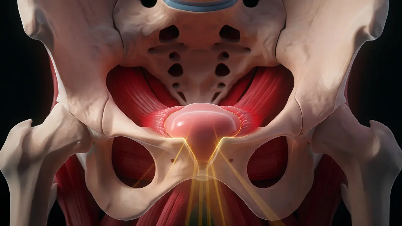 Anatomická vizualizace prostaty a napětí pánevního dna